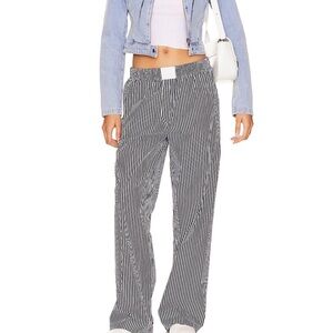 REVOLVE Black and White Striped Pants